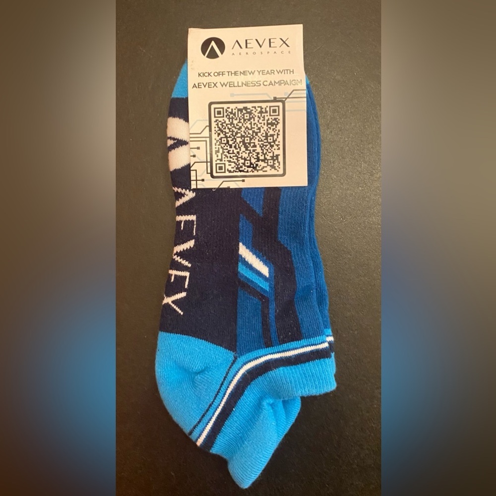 Aevex Aerospace‎ Corporation Blue One Size Socks
